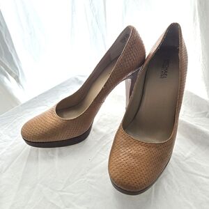Michael Kors Snakeskin Heels EUC
